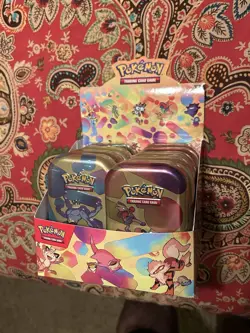 Pokemon Scarlet and Violet 151 Mini Tin Display (opened display, 10 Sealed Tins) - Image 4