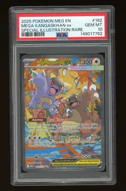2025 Pokemon MEG EN Mega Kangaskhan EX SIR Special Illustration RARE #182 PSA 10 - Image 1