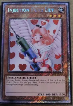 YUGIOH INJECTION FAIRY LILY RA03-EN117 PLATINUM RARE 1ST ED NM - Image 1
