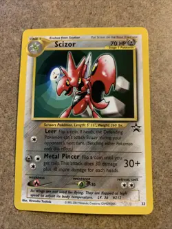 SCIZOR BLACK STAR PROMO 33 Pokemon WOTC NM - Image 1