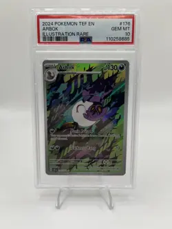 2024 Pokemon TEF English Arbok Illustration Rare Psa 10 176/162 - Image 1