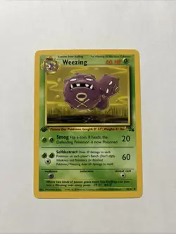 Pokemon: Weezing 1st Edition #45/62 Non-holo Rare Fossil 1999 WOTC - LP - J32 - Image 1