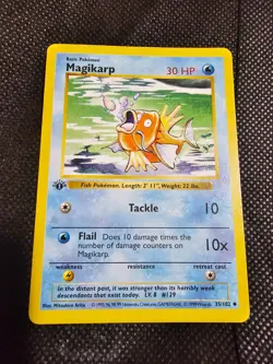 Pokemon TCG Magikarp Base Set 35/102 Regular Unlimited Uncommon - Image 1