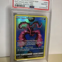 2019-2023 Pokemon SWSH Black Star Promos Galarian Moltres #SWSH284 PSA 10 - Image 3