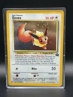 Pokemon Evee #11 Black Star Promo Holo WOTC Vintage 1st Edition - Image 1