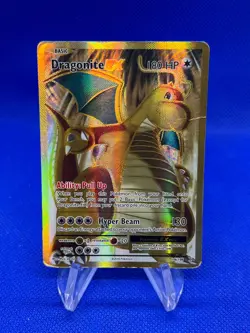 2016 Pokemon XY Evolutions Dragonite EX 106/108 Full Art Ultra Rare DMG/Creased - Image 1
