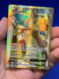 2016 Pokemon XY Evolutions Dragonite EX 106/108 Full Art Ultra Rare DMG/Creased - Image 2