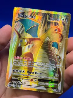 2016 Pokemon XY Evolutions Dragonite EX 106/108 Full Art Ultra Rare DMG/Creased - Image 3