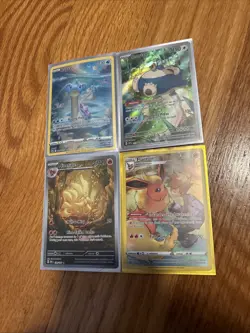 Pokemon TCG Illustration Rare Bundle. Lapras, Snorlax, Lapras, and Flareon. - Image 1