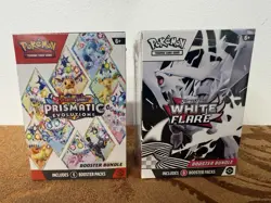 Pokemon (2) Booster Bundles! Prismatic Evolutions & White Flare (12) Packs! 🔥 - Image 1