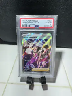 2022 Pokemon SWSH Silver Tempest #TG23 FA Friends in Galar PSA 10 Gem Mint - Image 1
