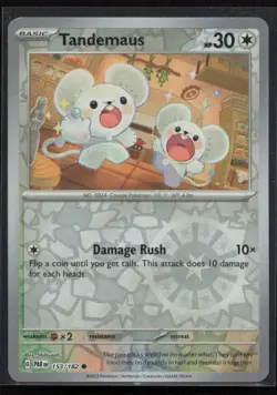 Tandemaus 153/182 Common Paradox Rift Pokemon Reverse Holo Near Mint - Image 1