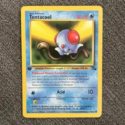 1st Edition Tentacool 56/62, Tentacruel 44/62 LP - Fossil Vintage WOTC Pokemon - Image 2
