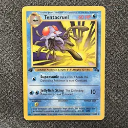 1st Edition Tentacool 56/62, Tentacruel 44/62 LP - Fossil Vintage WOTC Pokemon - Image 4