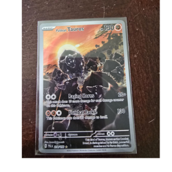 Pokemon Paldean Tauros Illustration Rare Holo Paldea Evolved 218/193 130 HP - Image 1