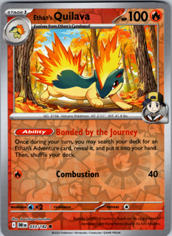 Ethan’s Quilava Reverse Holo 033/182 SV10: Destined Rivals Common - NM - Image 1