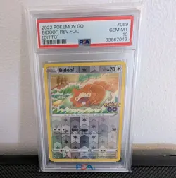 Pokemon Go Bidoof/Ditto Reverse Holo 059/078 PSA 10 - LOW POP - Image 3
