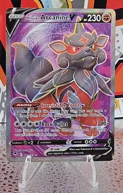 Hisuian Arcanine Pokemon TCG Silver Tempest Ultra Rare 179/195 Pokemon NM Foil - Image 1