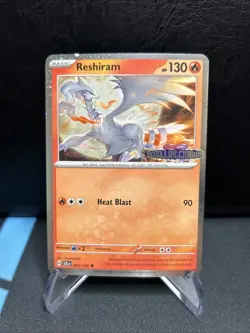 RESHIRAM Pokemon Stellar Crown Stamped 022/142 Cosmos Holo *TWO PARTIAL SWIRL* - Image 1
