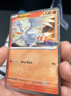 RESHIRAM Pokemon Stellar Crown Stamped 022/142 Cosmos Holo *TWO PARTIAL SWIRL* - Image 2