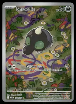 2025 Shroodle - 149/132 Illustration Rare Holo NM ME01: Mega Evolution Pokemon - Image 1