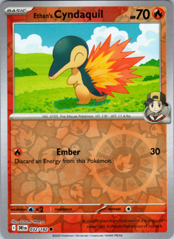 Ethan’s Cyndaquil Reverse Holo 032/182 SV10: Destined Rivals Common - NM - Image 1
