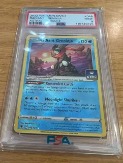 Pokemon Radiant Greninja Gym Stamp Asia Exclusive Promo 046/189 English PSA 9 - Image 1