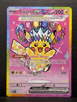 NM Pokemon Ascended Heroes Pikachu ex 277 Special Illustration Rare - Image 1