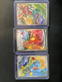 Pokemon First Partner Illustration Collection Series 1 Kanto Gen 1 Starters Set - Image 1