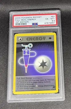 2000 Pokemon Team Rocket 1st Edition Full Heal Energy PSA 6.5 - Image 1