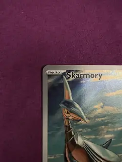 Pokemon Skarmory 209/191 Sv08 Surging Sparks Illustration Rare Holo Near Mint - Image 3