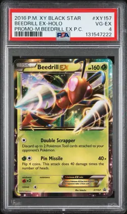 2016 Pokemon Xy Black Star Promo Beedrill EX PSA 4 #XY157 - Image 1