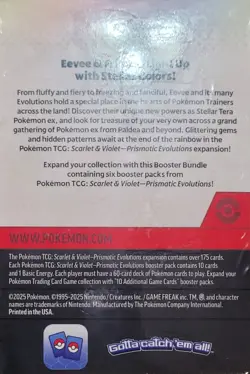 Pokemon TCG: S&V Prismatic Evolutions Booster Bundle (6pks) Factory Sealed - Image 2