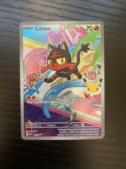 Litten 044 First Partner Illustration Collection Promo Pokemon English NM - Image 1