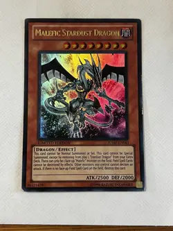 Yu-Gi-Oh! Malefic Stardust Dragon JUMP-EN043 Limited Edition Shonen Jump Konami - Image 1