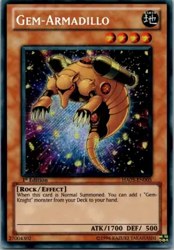 Yugioh Gem-Armadillo HA05-EN005 1st Edition Secret Rare NM - Image 1