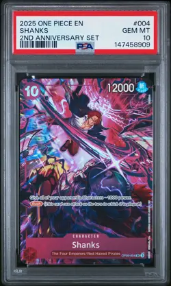 Shanks 004 One Piece English Version 2nd Anniversary Set One Piece PSA 10 GEM - Image 1