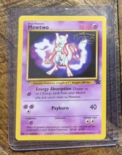 Mewtwo Kids WB Presents Pokemon The First Movie Rare 1995 pokemon card No. 3 - Image 1