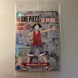 One Piece Monkey D. Luffy US Voyage College Basketball Promo Card Gonzaga SEALED - Image 1