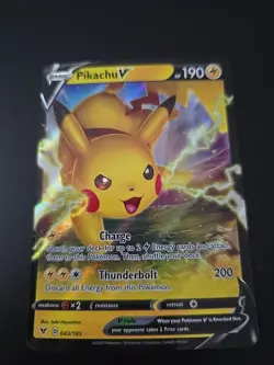 Pikachu V - 043/185 - Pokemon Vivid Voltage Sword & Shield Ultra Rare Card NM - Image 1