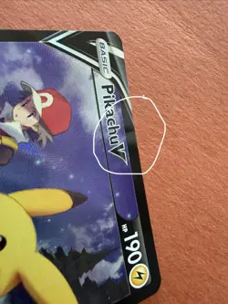Pikachu V Lost Origin Trainer Gallery TG16 Card has Small Creases - Image 2