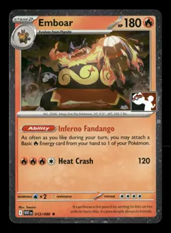 Emboar Prize Pack Series Cards 013/086 Pokemon Cosmos Holo Near Mint Teeziro - Image 1