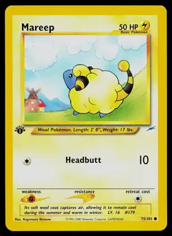 Pokemon Card - Mareep Neo Destiny 75/105 Common 1st Edition - Image 1