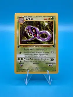 Spanish Pokemon TCG 99 Arbok 31/62 1st Edition Fossil Set LP - Image 1