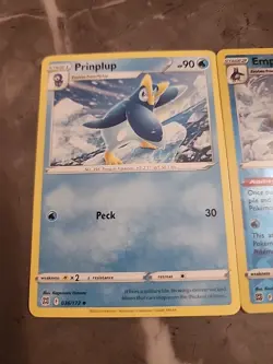 pokemon cards-Empolean Reverse Holo Rare & Prinplup Uncommon Regular - Image 2