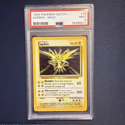 Pokemon Zapdos Holo Base Set Card 16/102 1999 DUTCH PSA 9 - Image 1