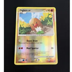 Pokemon TCG Diglett Secret Wonders Reverse Holo 85/132 Basic 50 HP Card - Image 1