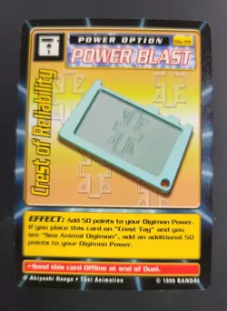 1999 Digimon Crest Of Reliability Card # BO-101 - Image 1