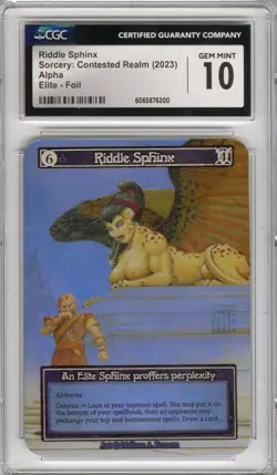 Sorcery: Contested Realm (Alpha), Riddle Sphinx (foil), CGC 10 - Image 1