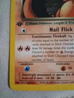 2000 Team Rocket 1st Edition Dark Charizard 4/82 Holo WOTC Pokemon Rare NM - Image 4
